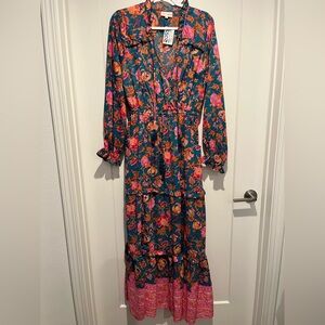 chinese dress ladies White Boho Maxi Dress / M main image 0